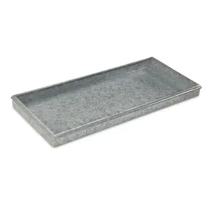 Classic Galvanized Multi-Purpose Boot Tray