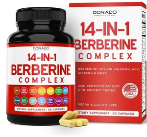 GLP-1 Supplement 14 in 1 Formula (GLP1 Supplement with Berberine, ACV, Chromium, Ceylon Cinnamon, Turmeric & More) Support Gut Health & Metabolism - Third Party Tested, Vegan Safe & USA Made