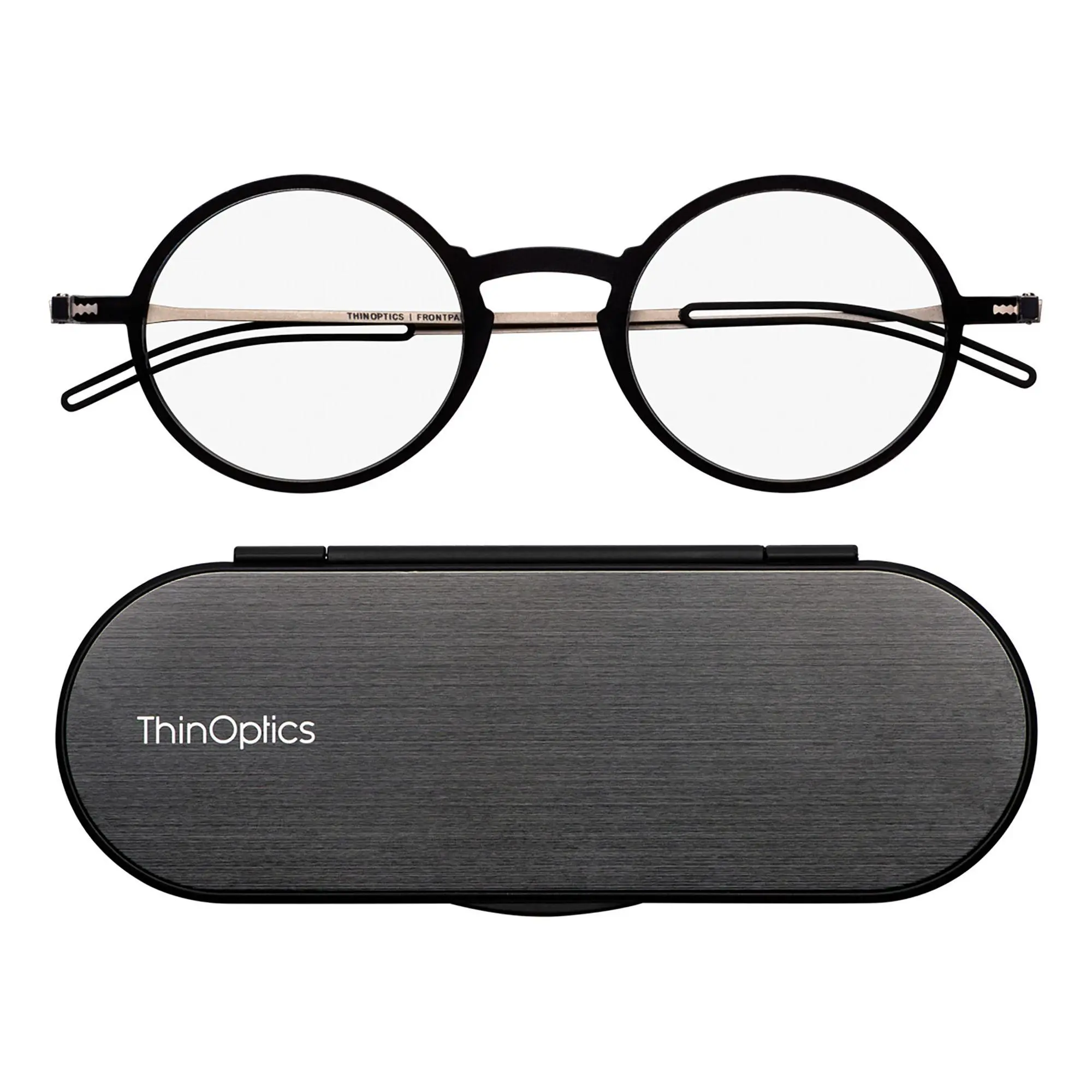ThinOptics Manhattan Round Readers with MilanoCase ThinOptics Manhattan Round Readers with MilanoCase
