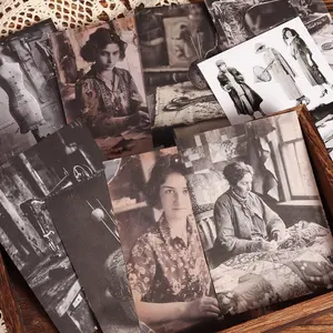 JAIIMAN 58pieces (32papers and 26stickers)Vintage Sewing DIY Scrapbook Paper Pack, for Collectible Gift for Seamstresses & Tailors, Scrapbooking Supplies, Sewing Supplies Accessories, Crafting Materials, Crafting Kit, Craft Enthusiasts