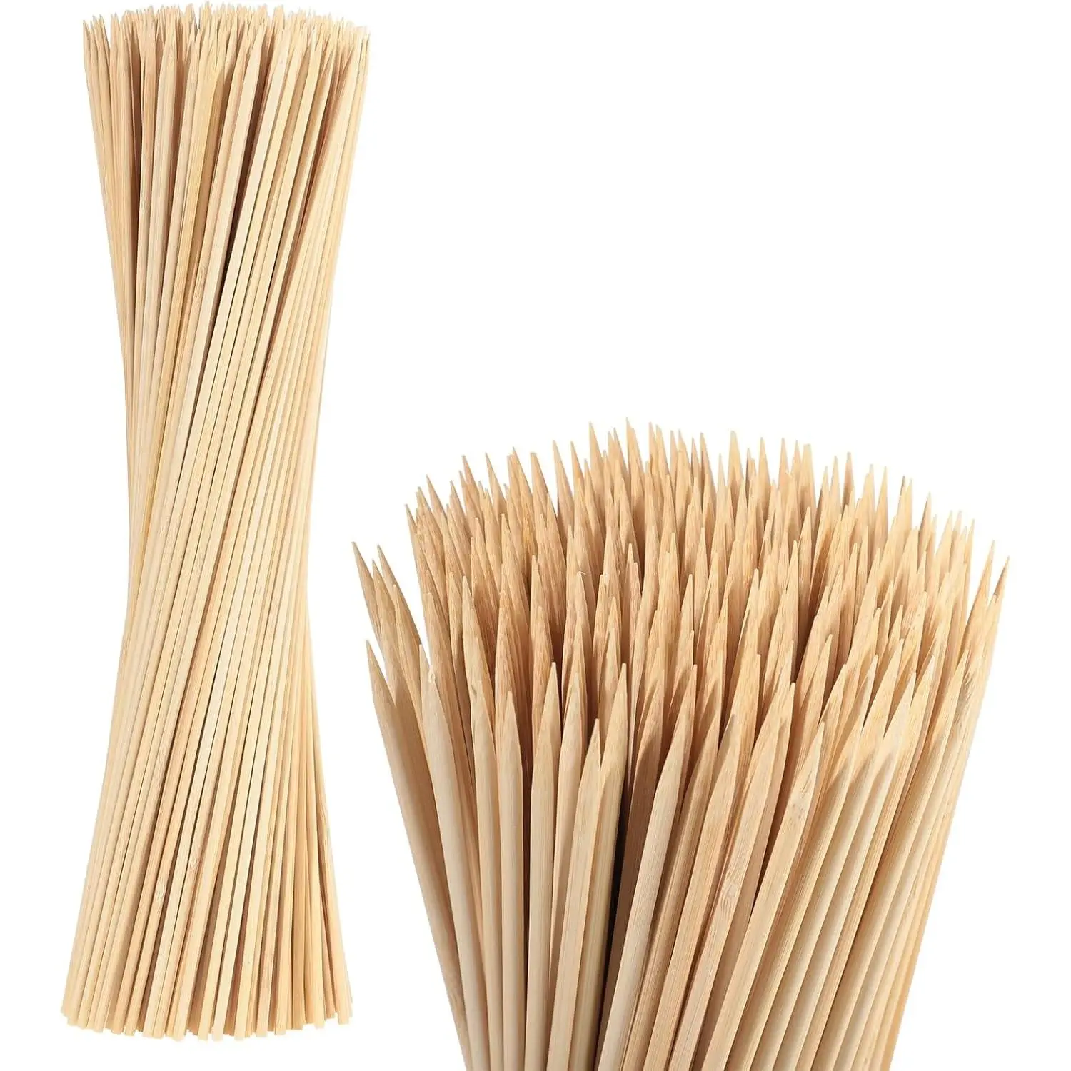 Sturdy 4mm Synthetic BBQ Skewers - 300-Count, 16in Grill Utensils with Smores Stick End for Outdoor BBQ, Crafting, Kitchenware Accessories, Barbecue Skewer