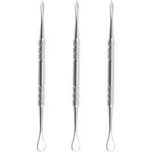 3 PCS Double-Ended Stainless Steel Wax Carving Tools Kit, Wax Spoons Sculpting Tools for Clay Pottery Wax