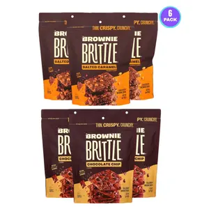 Brownie Brittle – Original Chocolate Chip - 3x 5oz. + Brownie Brittle – Salted Caramel - 3x 5oz.