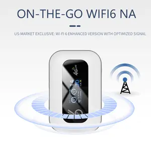 Portable 4G LTE WiFi6 Router with SIM Card Slot and LED Display Delivering Fast Internet Up to 286Mbps Long Battery Life and Multi Device Support Great for Travel Road Trips Outdoor Work College Campus and Remote Jobs