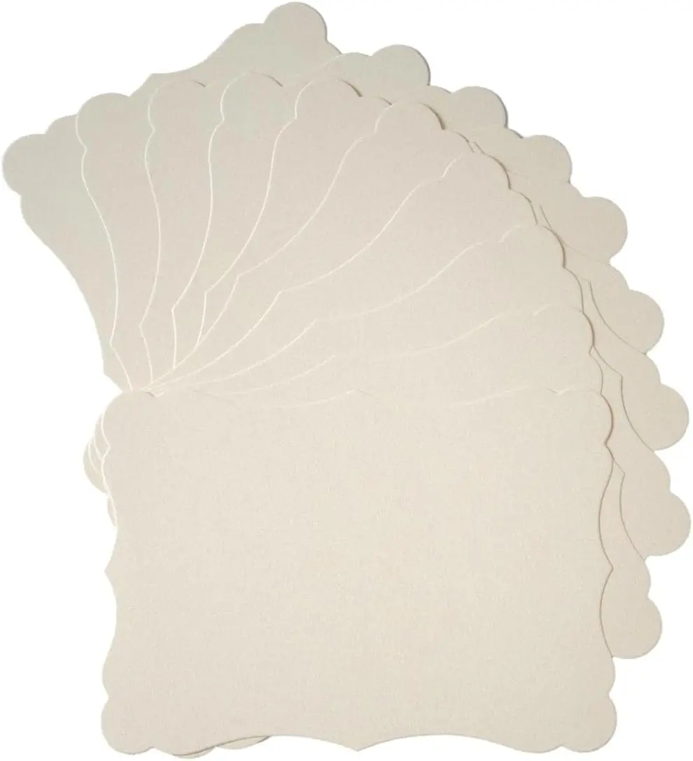 50 Pack Shiny Cream Color Blank Cardstock Greeting Cards, 4x6IN | for DIY Crafts, Invitations and More