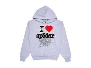 Sp5der Men's Souvenir Hoodie Heather Grey, from StockX