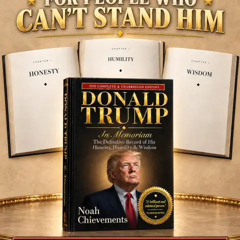 Donald Trump: In Memoriam: A book:  The Definitive Record of His Honesty, Humility & Wisdom, 228 page softback book.