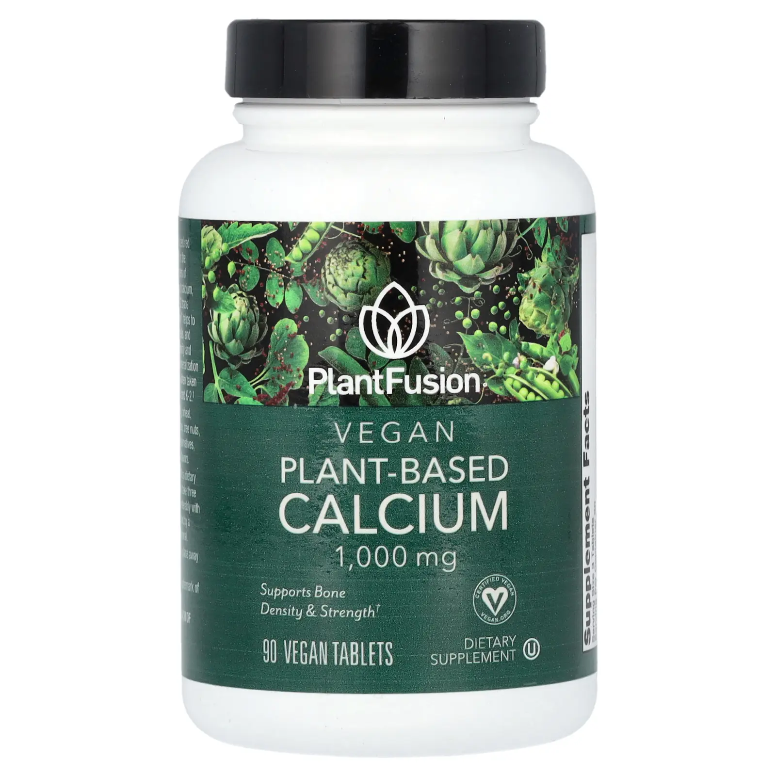 PlantFusion Vegan Planet-Based Calcium, 90 Tablets (333 mg per Tablet)
