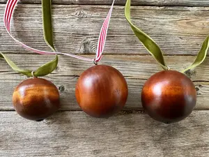Wood Ball Ornaments