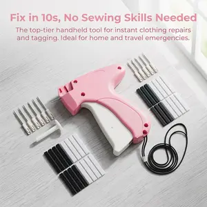 Instant Clothing Fix Tool with 2000 Micro Stitches, Handheld Stitch Gun for Quick Fabric Repair, No Sewing Skills Needed, Portable Mini Sewing Kit for Clothes, DIY, Travel & Emergency Fixes