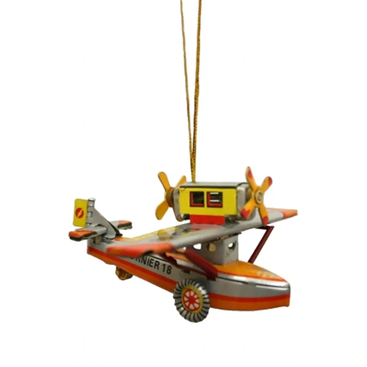 SHAN AT7 Collectible Tin Ornament - Sea Plane, Festive Home Decor