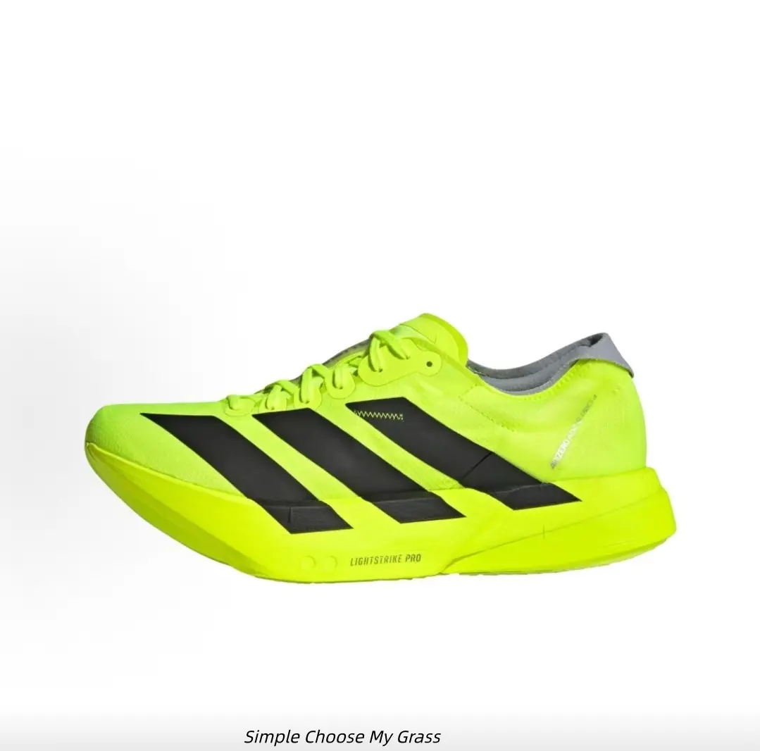 Neon Green Speed Competition Road Running Trainers Carbon Plate Propulsion Design Oversized Cushion Shock Absorbing Ultra Light Breathable Knit Upper for All Genders Marathon Racing Daily Training Workout Footwear