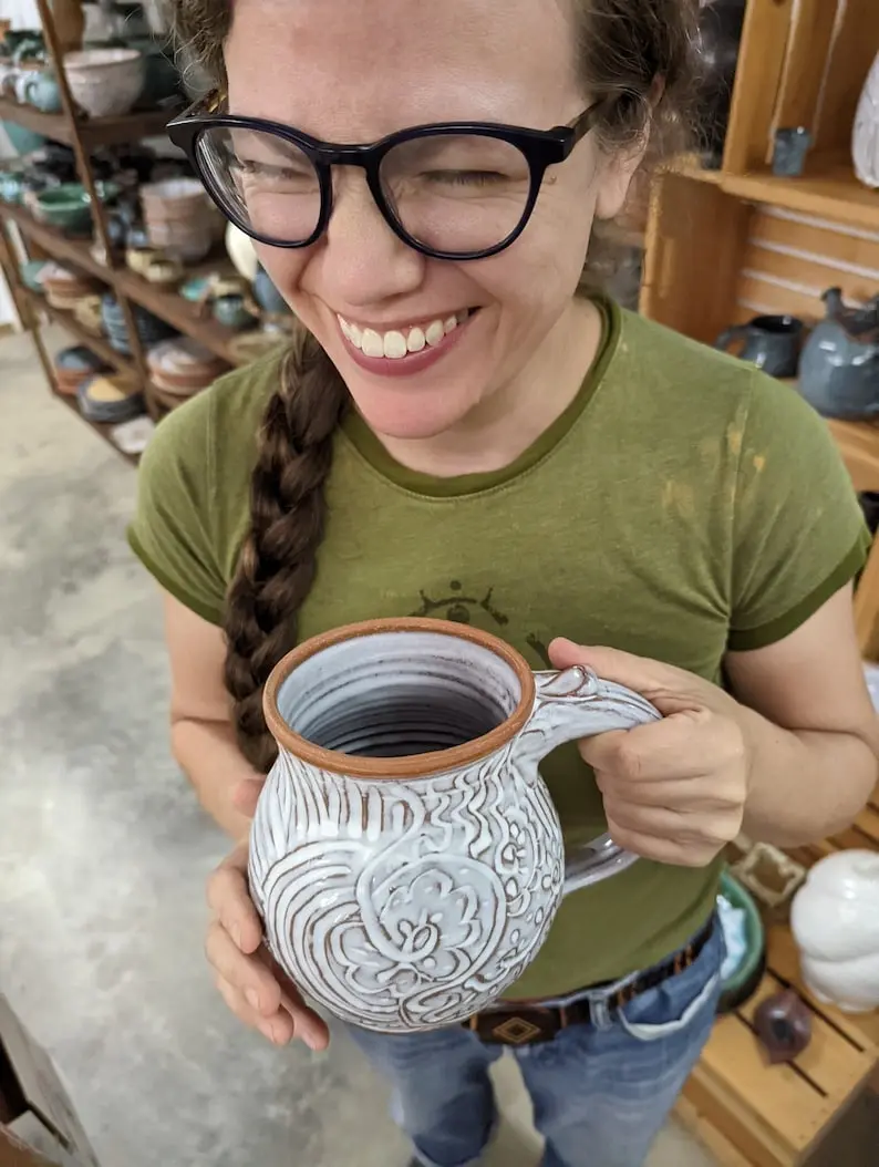 Huge Rooted Monster Mug in Shale - Made to Order