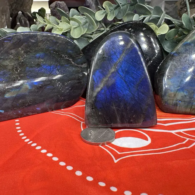 Labradorite Freeform Natural Crystal - Raw Polished Gemstone for Home Decor, Spiritual Healing