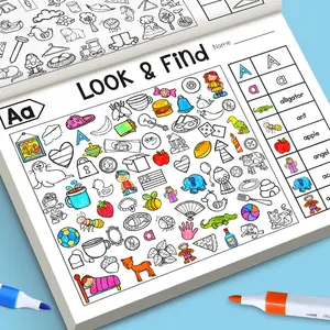 Hidden Objects Coloring Book for Kids: Find & Color 100+ Items | Interactive Seek and Color Art Activity Book with Educational Puzzles | Fun for Home, School, Travel, Creative Coloring Pages, Varied Pages
