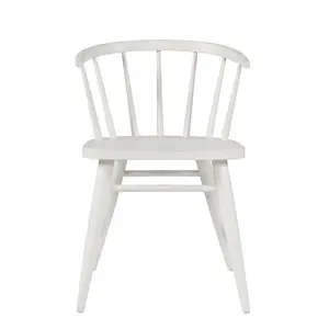 Fitz Traditional Solid Wood Curved Back Spindle Dining Chair (Set of 2)