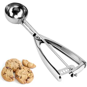18/8 Stainless Steel Cookie Scoop Ice Cream Scoop with Trigger Release 2Tbsp/30ml/1oz Cookie Dough Scooper for Baking (#40)
