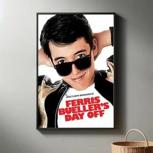 Ferris Bueller's Day Off Movie Poster | High Quality Canvas Print I 2024 Movie Poster | Modern Room Decorative Arts | Popular Film Gift