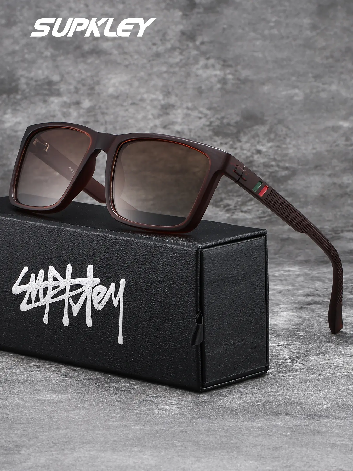 SUPKLEY Chic High Quality Square Framed Sunglasses with UV Protection, Trendy Design for Summer, Perfect for Outdoor Adventures And Travel. Stylish and Comfortable Sunglasses to Complete Your Look, All Day Comfort.