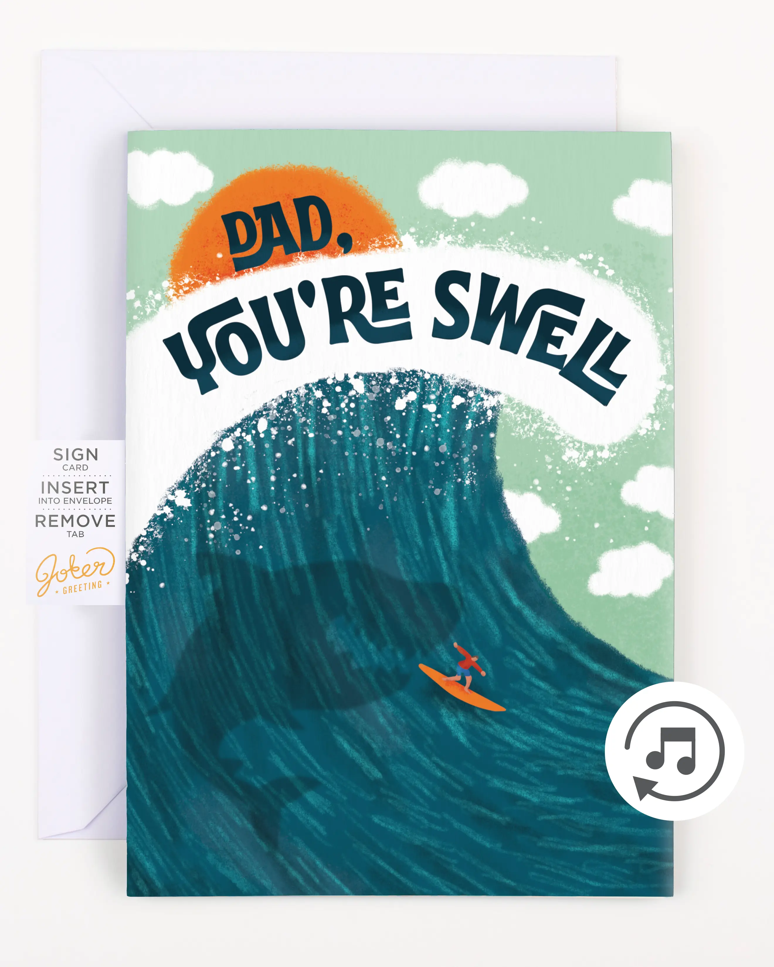 Endless Baby Shark Father's Day Card with Glitter