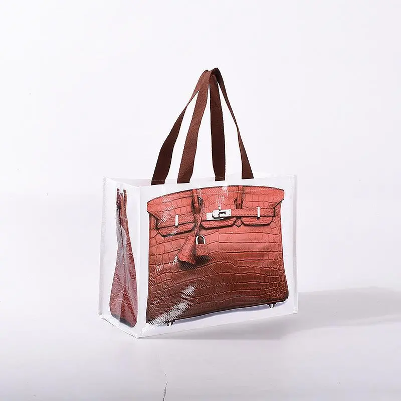 2026 INS blogger's parody creative grocerybags platinum bag remake fashion blogger's same fitness and leisure bag Beach Bag Aesthetic Tote