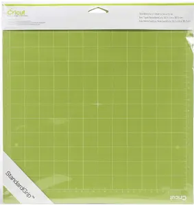 Cricut StandardGrip Machine Cutting Mats 12in x 12in, Reusable for Crafts with Protective Film,Use with Cardstock, Iron On, Vinyl and More, Compatible with Cricut Explore & Maker (2 Count) ,Green