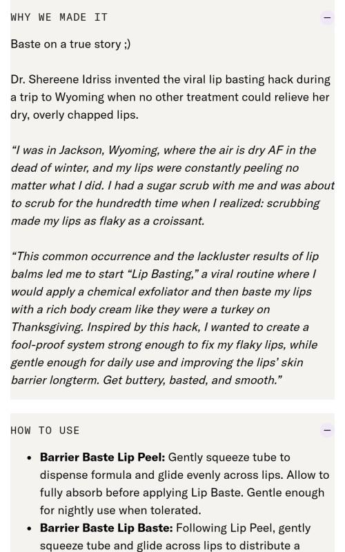 Barrier Baste Lip Basting Duo