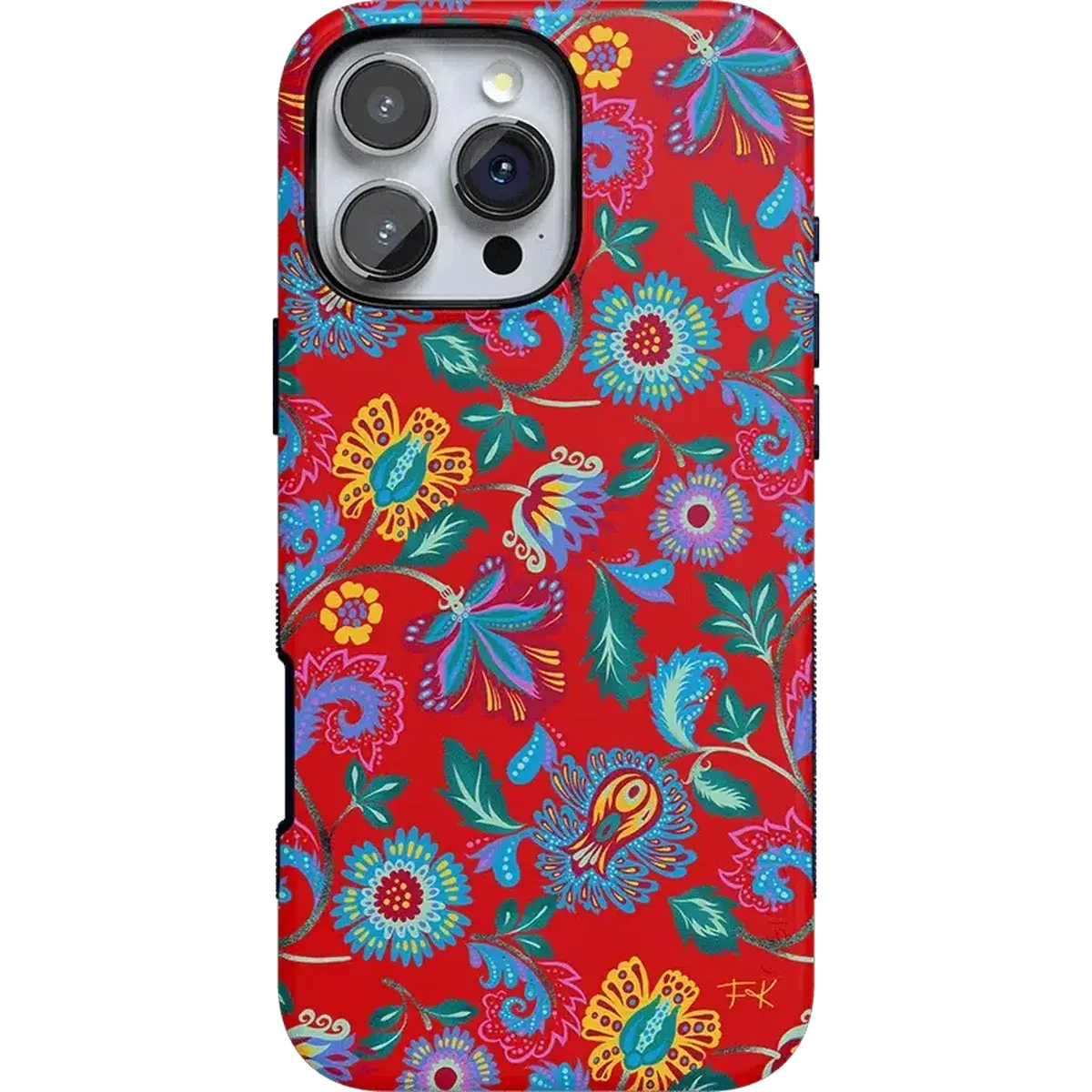 Casely iPhone 16 Pro Max Case | Painted Flowers | Frida Kahlo Floral | Bold Protective Design | Compatible with MagSafe