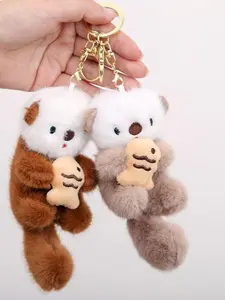 Cute cartoon otter plush keychain, suitable for daily wear, vacation dates, and other occasions, and also a delightful and exquisite little gift.