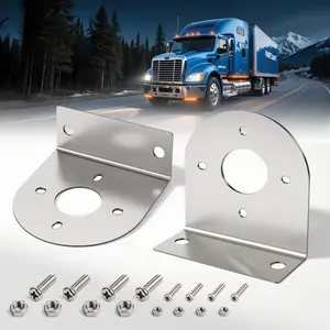 Watermelon LED Light Brackets, 304 Stainless Steel Mounting Brackets with Pre-Drilled Holes, Universal Watermelon Light L-Shape Holder for Car Truck Underglow Side Tail Roof Auxiliary Lights, 2Pcs
