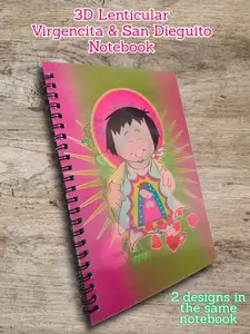 3D Lenticular Notebook, Virgencita and San Dieguito Design