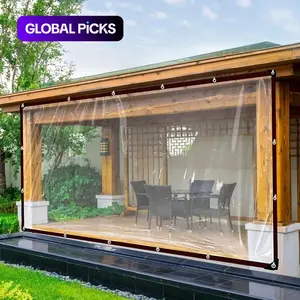 Clear Waterproof Tarpaulin, 1 Count Rainproof Outdoor Garden Cover, Outdoor Canopy Shelter for Patio, Chicken Coop, Porch Canopy & Camping, Garden Tool Accessories