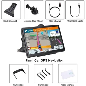 GPS Navigation Device, 7-Inch Automotive HD Touch Screen with Real Voice Spoken Directions, Lane Assist, Speed Alerts & 7 Vehicle Modes