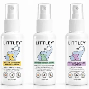 Littley introductory sample pack | 2oz pacifier & teether cleaner, hand cleanser, toy & surface cleaner spray | baby essentials 3-pack Nursery Newborn