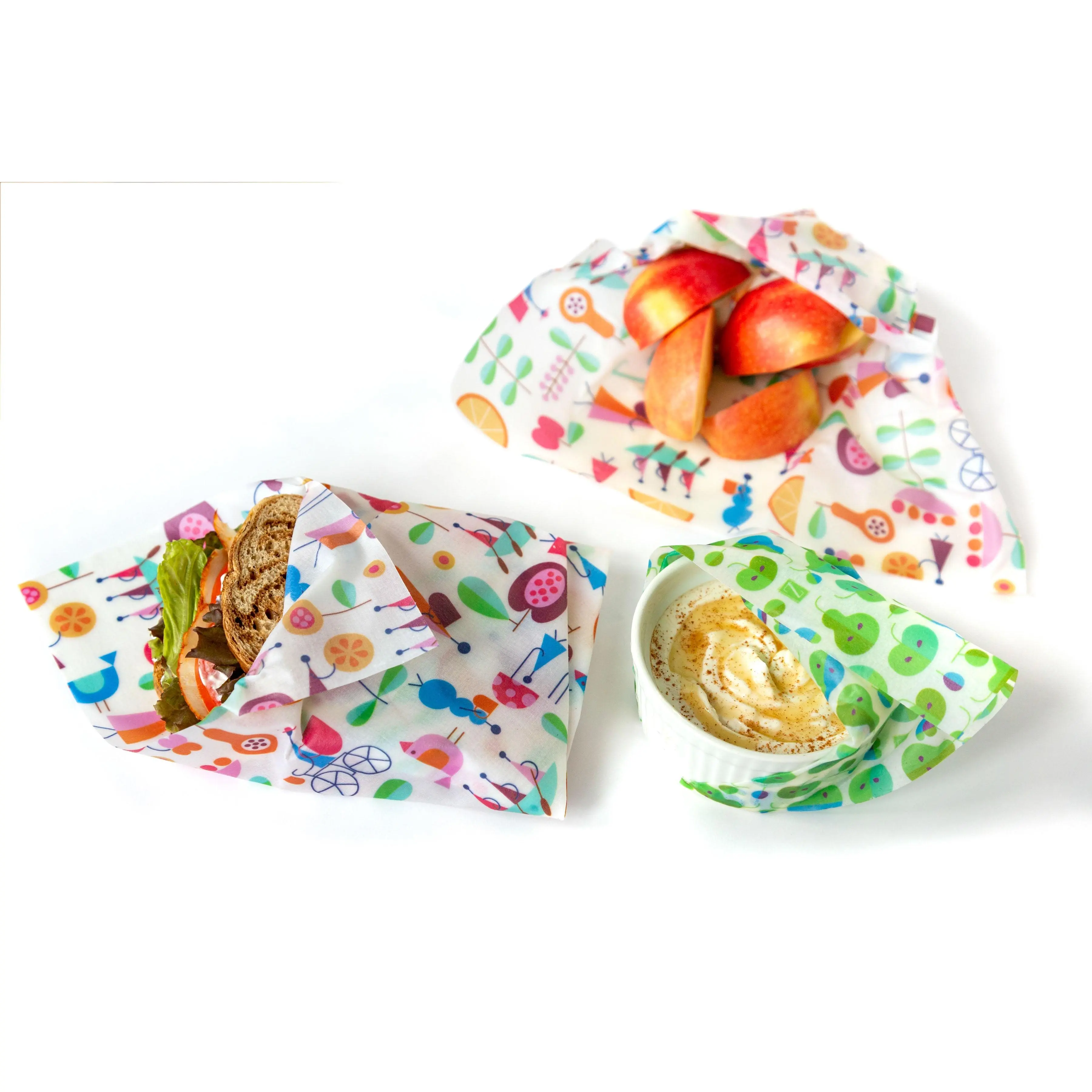 Z wraps 3-Pack: 1 Small & 2 Medium Reusable Food Wraps