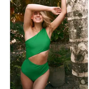 FREE PEOPLE x Beach Riot Celine Ribbed One-Piece SMALL Holly Green