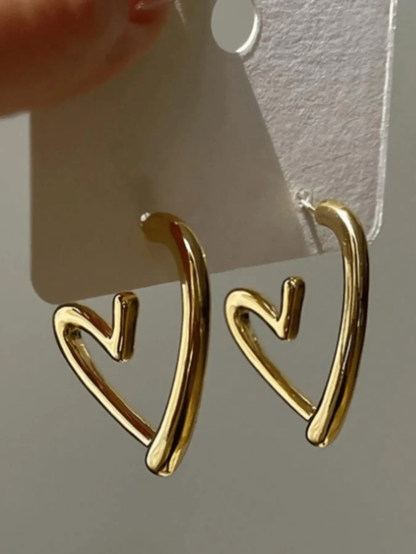Heart Shaped Hoop Earrings, Fashionable Jewelry for Women for Party, Daily Clothing Decor, Trendy All-match & Exquisite Jewelry for Birthday Gift, Val