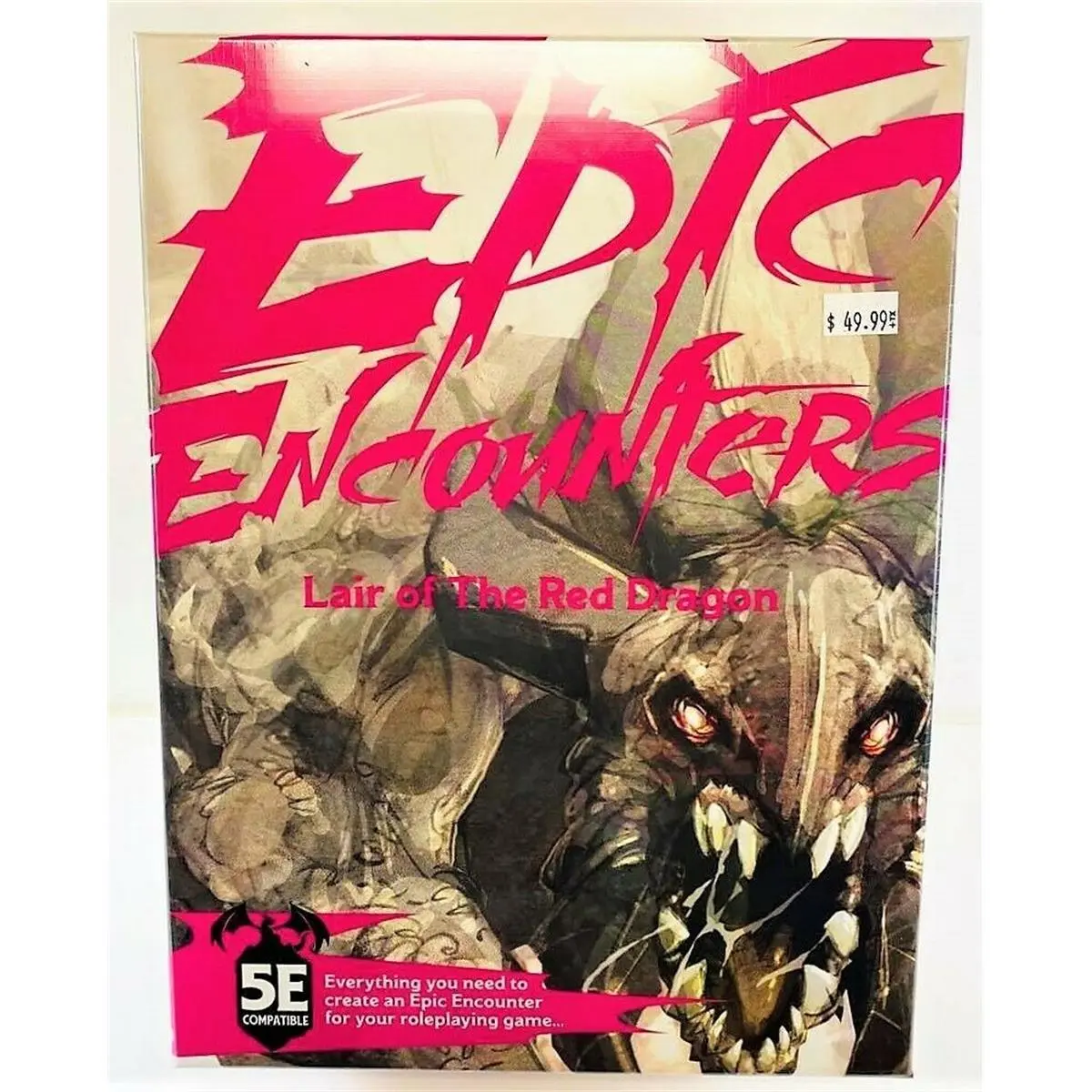 212 MAIN Steam Forged Games Epic Encounters - Lair of the Red Dragon Kit, Red Dragon Miniature, Adventure Book, Double-Sided Game Mat, Monster's Stats, Roleplaying Toy for Farm Animal & Poultry Supplies (Creates Cinematic Experience), Roleplaying Game, Mi