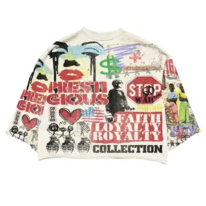 Prestige 'Street Rebels' Cropped T-Shirt In Cream