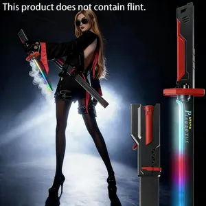 Kids Light Sword Spraying Light Show, USB Rechargeable Laser Sword Toy for Boys, Interactive Sci-Fi Spark Blade with Sound Effects, USB Rechargeable Lightsaber