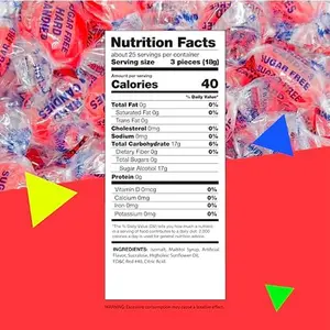 Sugar Free Cinnamon Hard Candy – Individually Wrapped Hard Candy Discs – Classic Spicy Flavor – 1 Pound Bulk Bag – Great for Sharing and Office Bowl