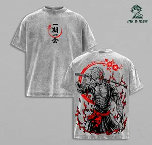 Ichigo Kurosaki Bankai T-shirt - Bleach Anime Vintage Washed Graphic Tee, Shinigami Streetwear Heavyweight Cotton Unisex Top, Bleach Merch, Retro Japanese Manga Outfit for True Fans, Anime Lover.
