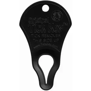 The Original Tick Key - Tick Detaching Device - Portable, Safe and Highly Effective Tick Detaching Tool (Black)