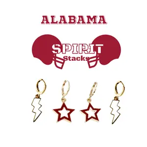 Alabama Spirit Earring Stack For Roll Tide Game Day