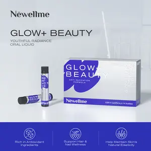 NEWELLME Collagen Beauty Shot – 18,000mg Marine Collagen Peptides with Hyaluronic Acid & PQQ | Inspired by Korean Skincare to Help Support Skin’s Natural Glow and Hydration | Fruity Flavor | Drinkable Beauty Supplement