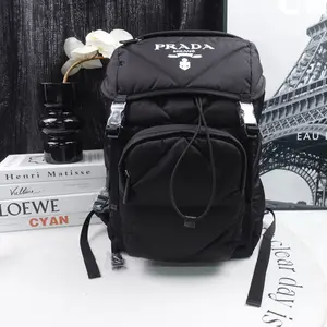 Pre-owned PRADA Nylon Backpacks Quilted Padded Small Black Re Backpack Bag T10191870