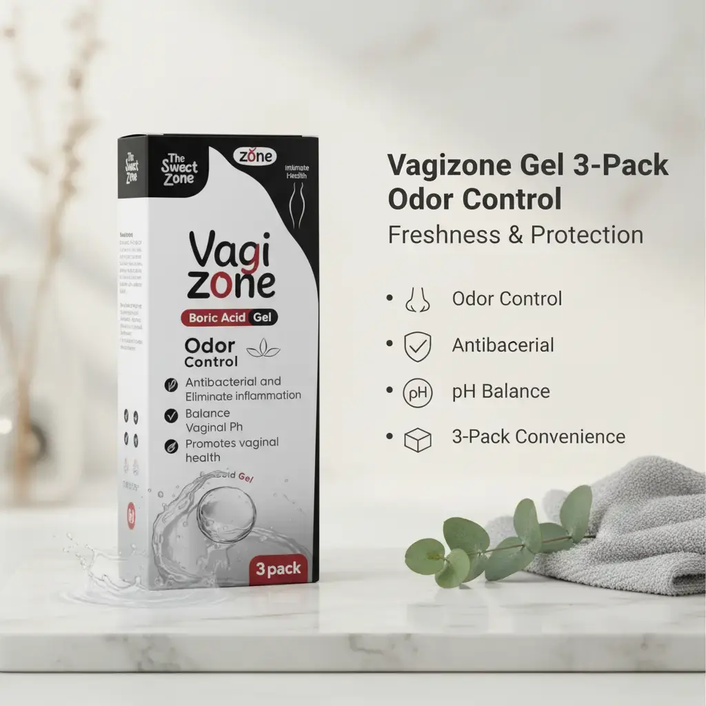 The Sweet Zone VagiZone 3 Dispensers Relief Care Gel - Gel for Odor Control, Antibacterial, and pH Balance - 3 Pack