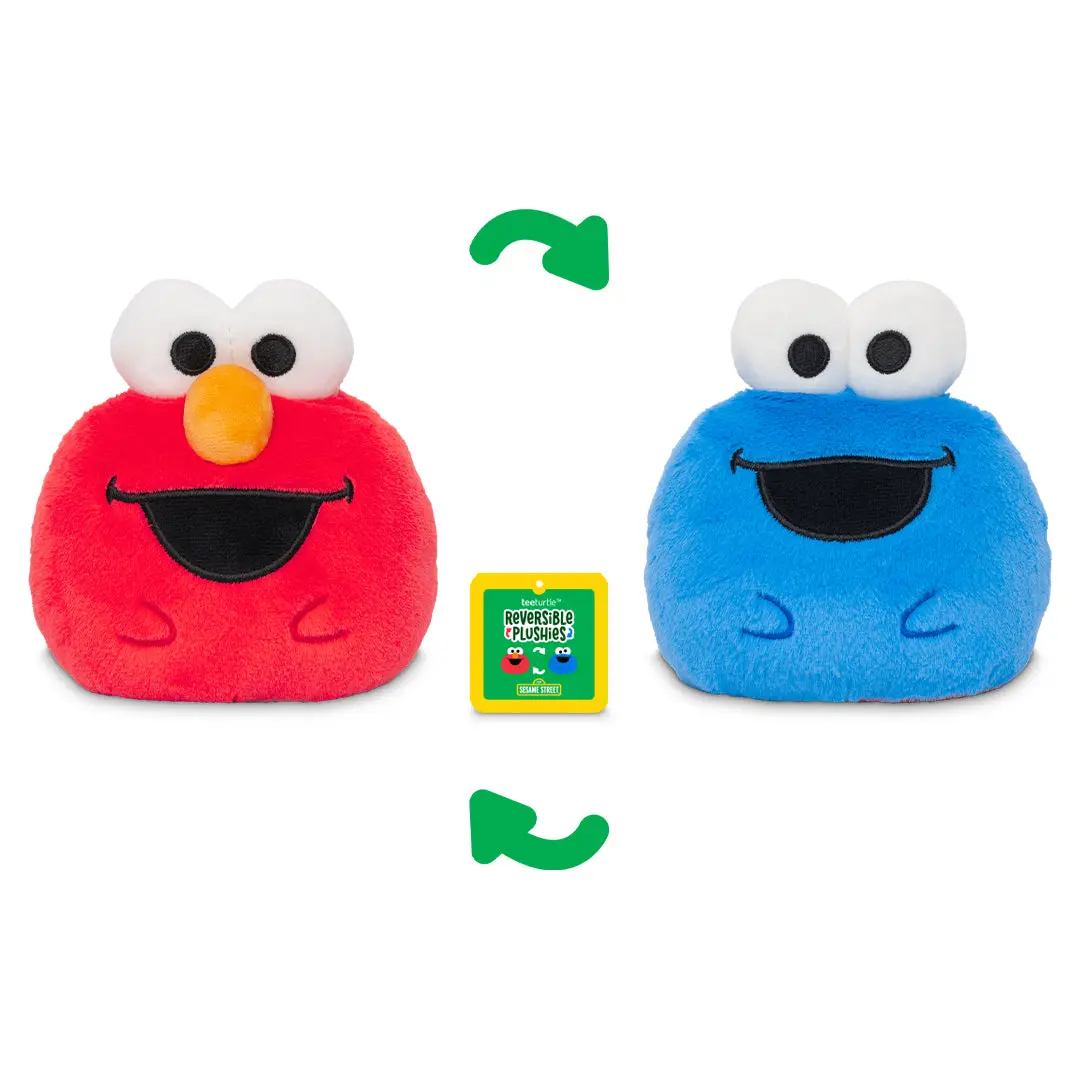 Elmo & Cookie Monster 4" Reversible Plushie Elmo & Cookie Monster 4" Reversible Plushie