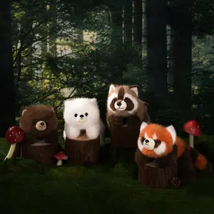 NEVERLAB Paw Paw Family Collection Plush Toy Gift for Girls | Stuffed Toys Snuggle Bear Stuffed Animals Penguin Raccoon Plushies 25cm