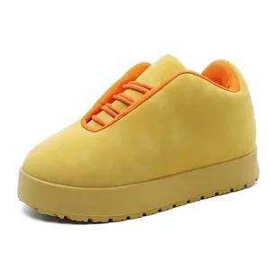 Men’s large yellow-orange platform sneakers — cushioned and comfortable, perfect for streetwear, everyday outfits, and activities